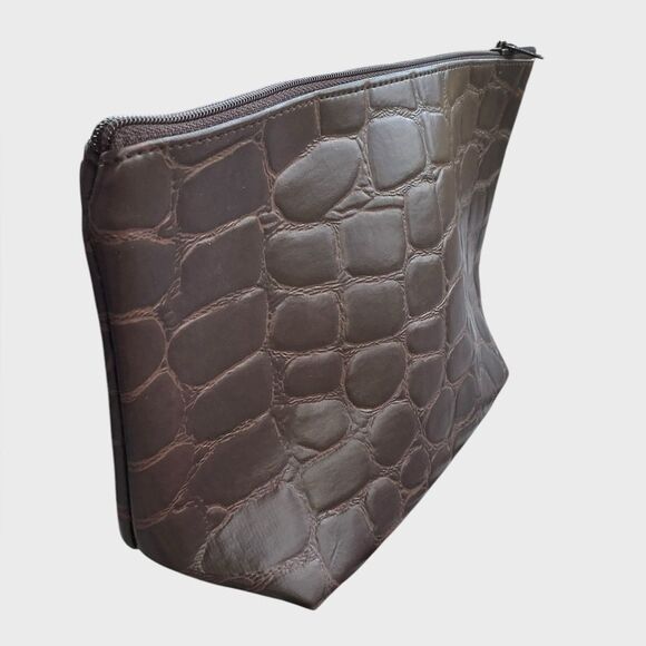 Estée Lauder Crock Embossed Cosmetic Makeup Travel Bag Pouch 3for20 - Picture 3 of 9